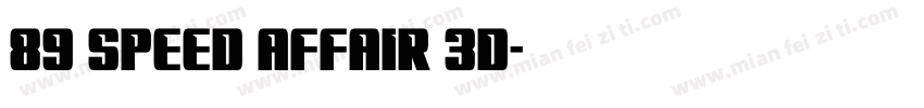 89 Speed Affair 3D字体转换